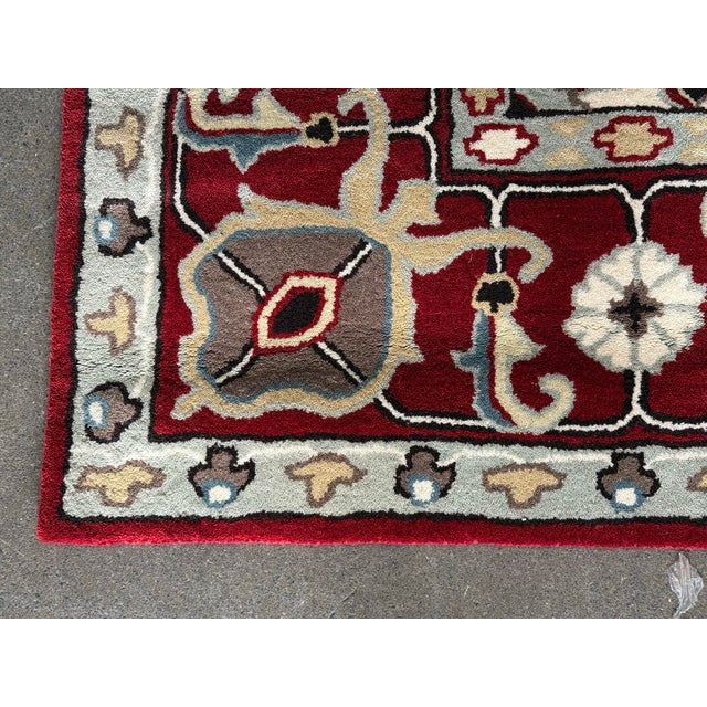 9ft X 11ft Woolmark Melting Oriental Wool Area Rug For Sale - Image 4 of 12