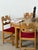 Brown Vintage Razorblade Dining Chairs in Oak by Henning Kjærnulf for Nyrup, 1960s, Set of 6 For Sale - Image 8 of 11