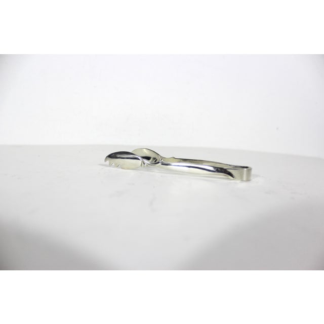 1956 Vintage Silver Sugar or Ice Tongs With Lobster Claw Tips Bar Cart Styling Rogers Flair For Sale - Image 10 of 12