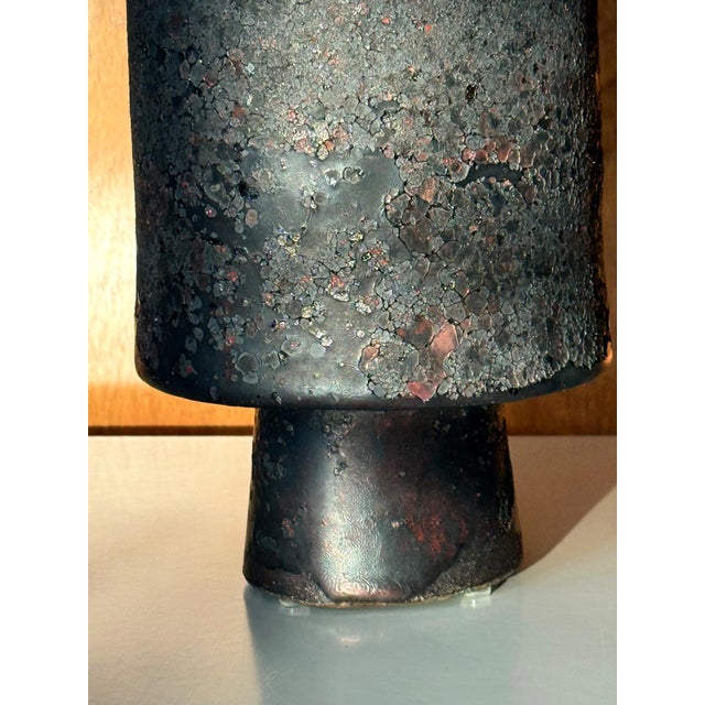 Ceramic Ceramic Vase with Unique Glaze by Otto Natzler For Sale - Image 7 of 13
