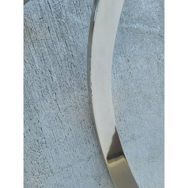 70's Roger Sprunger for Dunbar Chrome Glass Coffee Table For Sale - Image 11 of 13