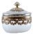 Compote in Cut Glass with Cut Silver Structure and Lid Knob For Sale