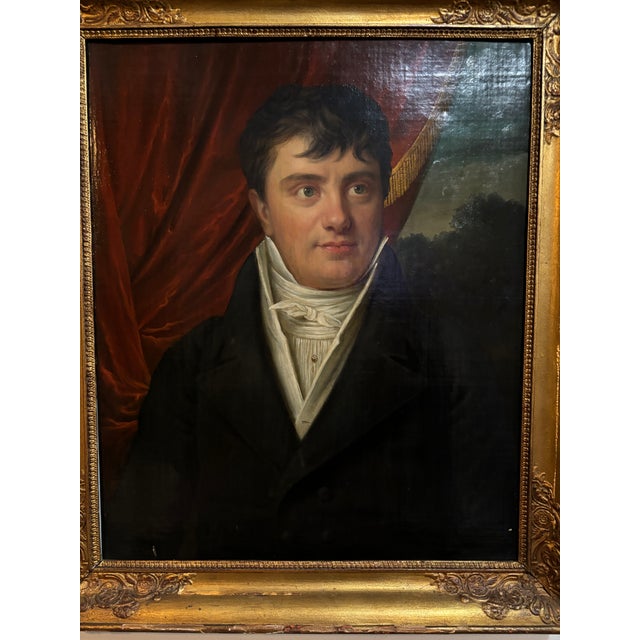 Circa 1810 Painting, Portrait of a Gentleman, Framed For Sale - Image 10 of 11