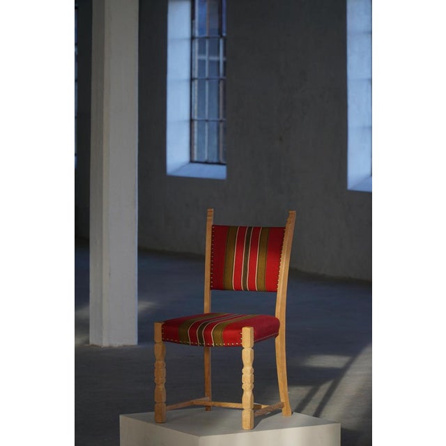 Gold Mid-Century Modern Danish Oak Dining Chairs by Henning Kjærnulf, 1960s, Set of 6 For Sale - Image 8 of 18