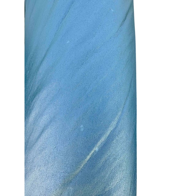 Late 20th Century Brayton International Blue Leather Club Chair - A Set of 2 For Sale - Image 9 of 15