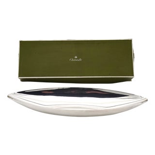 Silver-Plated Bowl with Box by Lino Sabattini and Christopher Gallia for Christofle, 1970s For Sale