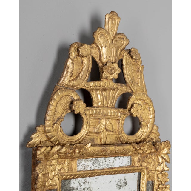 French 18th Century French Regence Gilded Parclose Mirror For Sale - Image 3 of 10