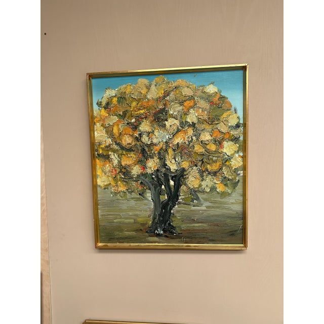 Nils Olsson, Chestnut Tree in Bloom, 1950s, Oil Painting on Canvas, Framed For Sale - Image 18 of 18