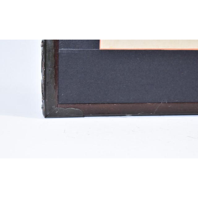 Textile 1960s Chinese Bamboo Floral Scene 4 Panel Silk Folding Screen Watercolor Painting Signed For Sale - Image 7 of 15