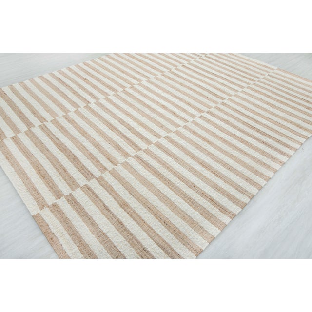 Textile 10x14Ft. Natural Wool & Jute Modern Premium Quality Rug For Sale - Image 7 of 18