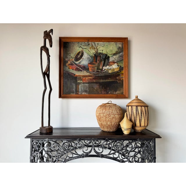 1960s 1960s Vintage Turner Still Life Oil on Canvas Painting, Frame/ Sold For Sale - Image 5 of 12