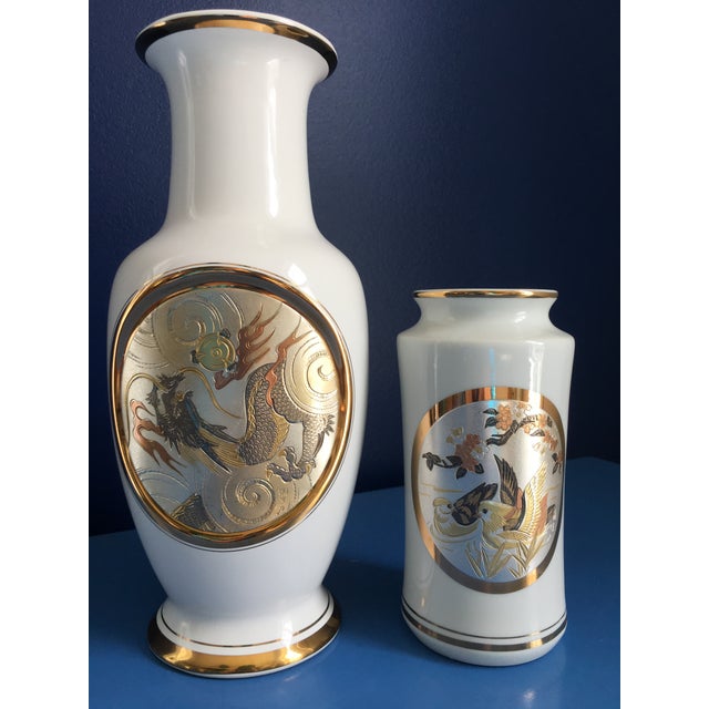 1980s Japanese Chokin Art Vases a Pair Chairish