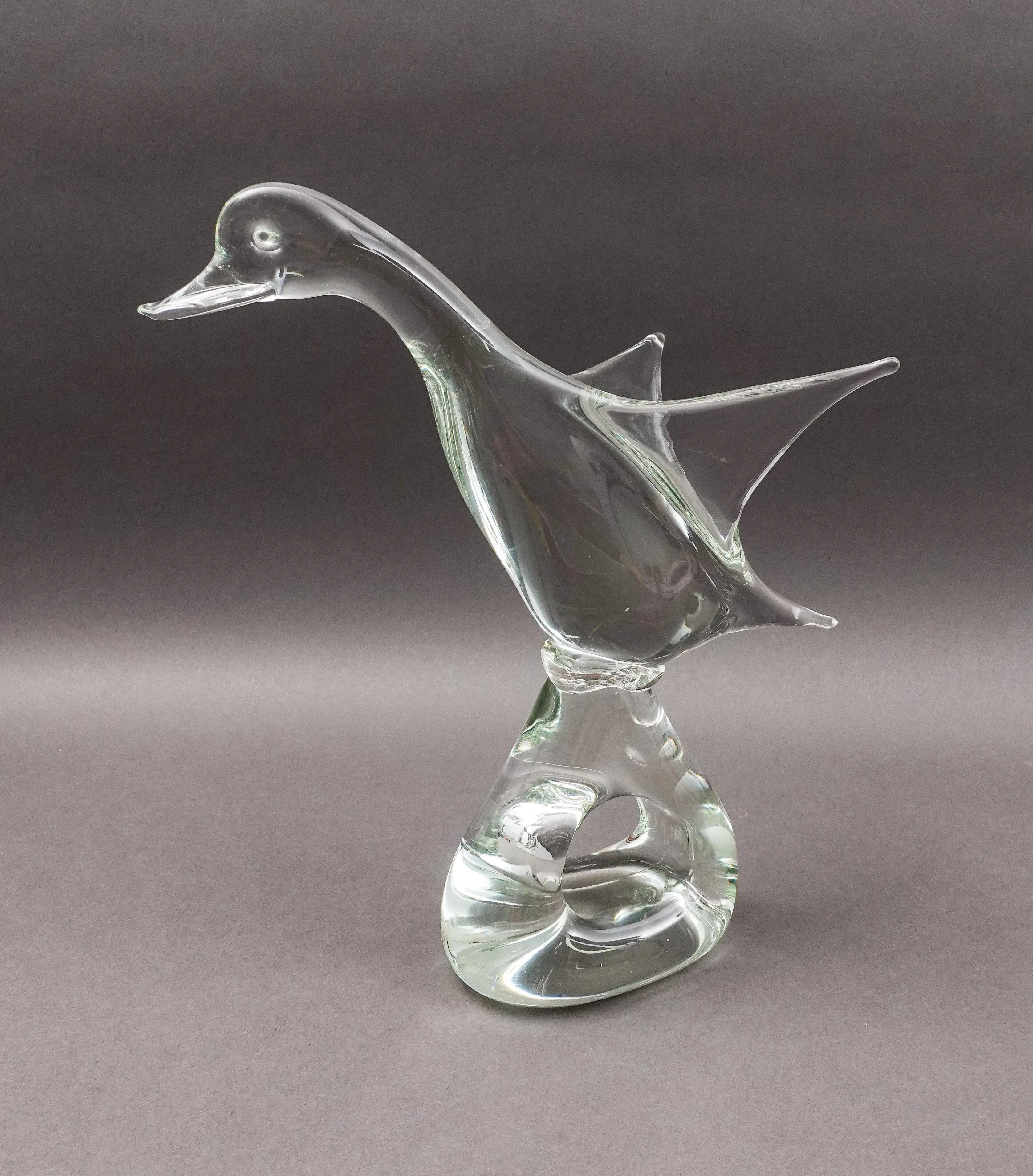 Vintage Licio Zanetti Italy Hand Blown Murano Art Glass Goose Duck