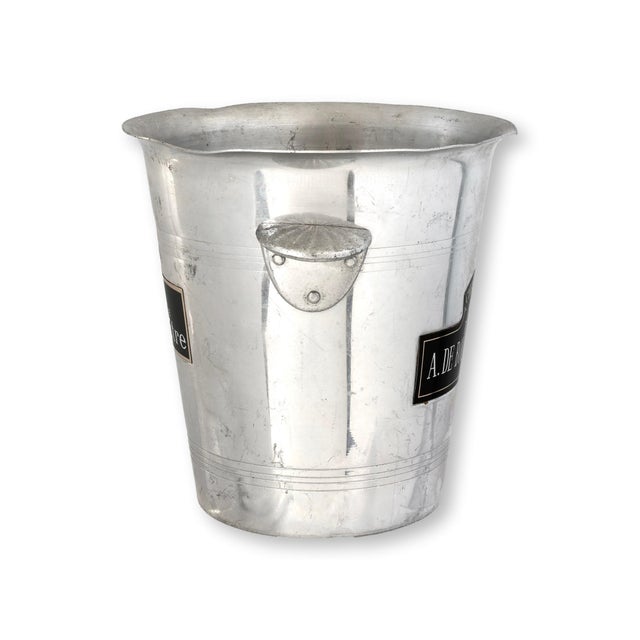 Mid 20th Century Vintage French Double-Branded Champagne Bucket For Sale - Image 5 of 6