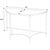 Modern Monica 50 in. W Demilne Glass and Metal Console Table, Antique Gold For Sale - Image 3 of 8