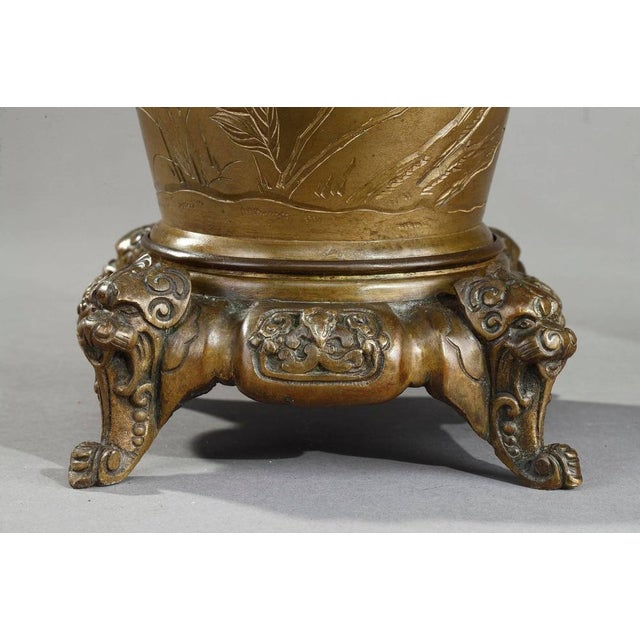 Chinese Style Kerosene Lamps with Birds, Set of 2 For Sale - Image 3 of 18