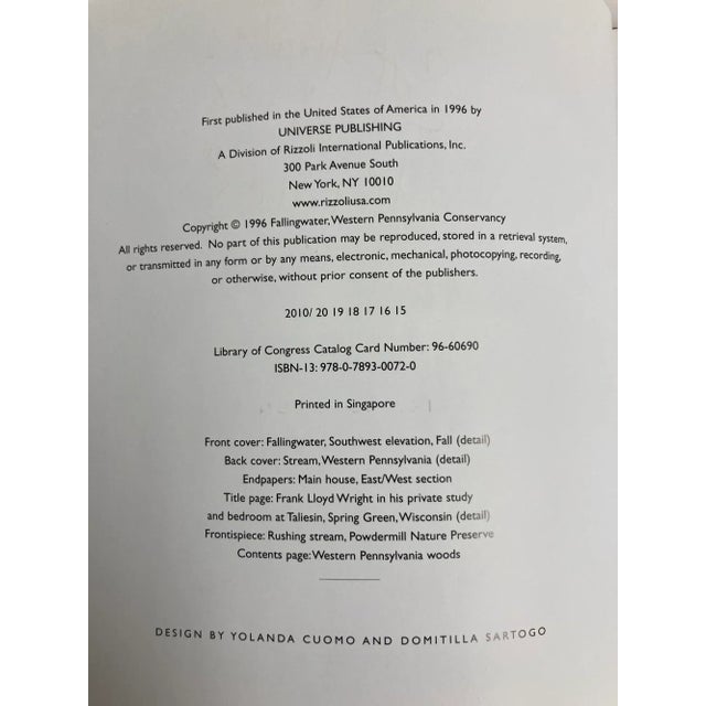 Fallingwater Frank Lloyd Wright's Romance With Nature Signed by Lynda S Waggoner For Sale - Image 12 of 12