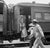 Patzcuaro, Mexico PATZCUARO, MEXICO - JUNE 1962: A women tourist poses on a train in Patzcuaro, Mexico. (Photo by Earl...