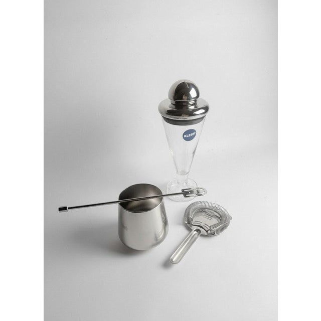Vintage Italian Cocktail Shaker Set by Matteo Thun for Alessi, 1980s, Set of 4 For Sale - Image 6 of 6
