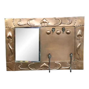 1920s Arts & Crafts Copper Mirror