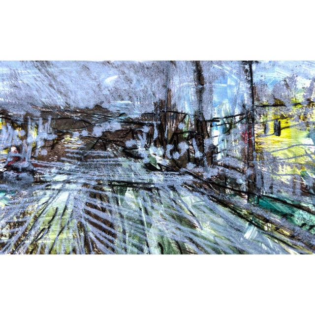 Abstract Expressionist Rue De Paris Oil on Paper - Transfer Monotype by Heather Speck For Sale In Monterey, CA - Image 6 of 8
