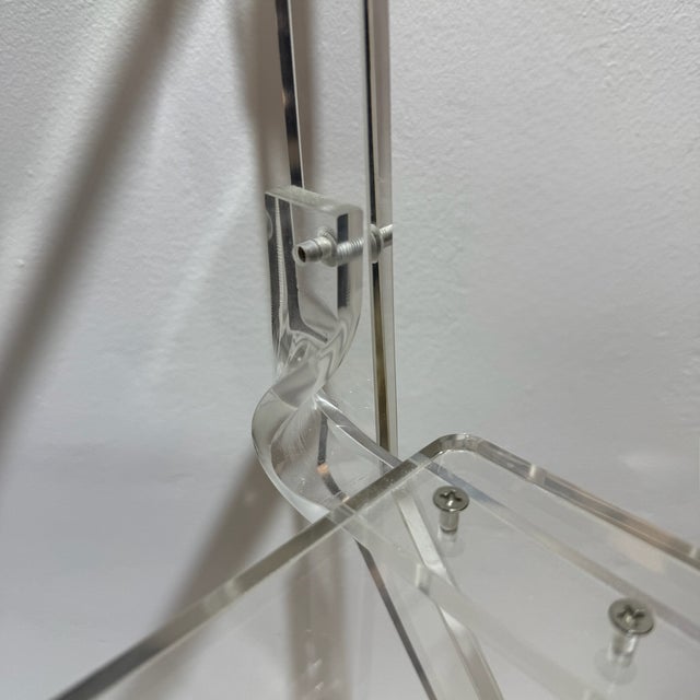 Plastic Sculptural Transparent Acrylic Bistro-Style Chair, 1970s For Sale - Image 7 of 15