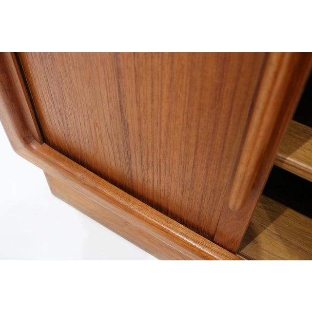 Mid-Century Danish Teak Cabinet with Tambour Doors and Drawer from Dyrlund, 1960s For Sale - Image 16 of 18