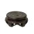 Asian 3.75" Oriental Motif Brown Wood Round Table Top Stand Riser For Sale - Image 3 of 5