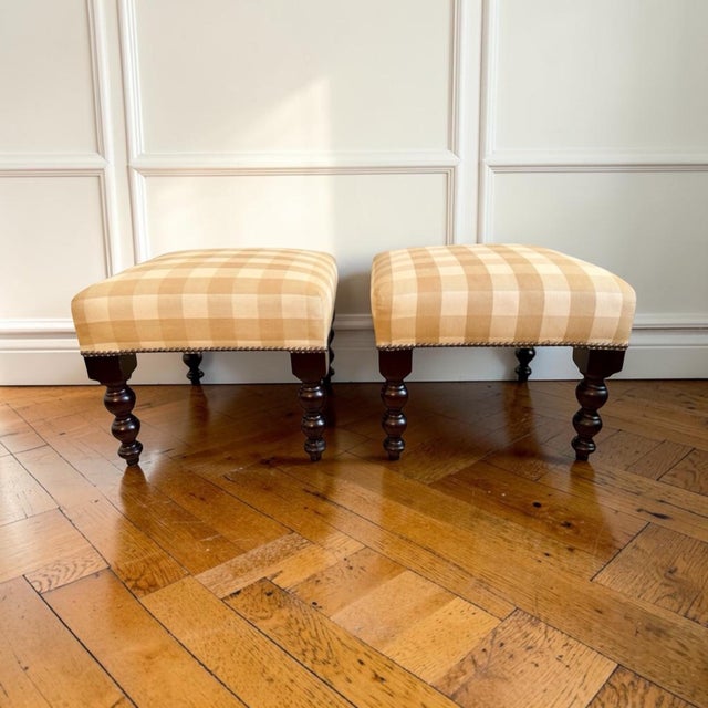 George Smith Baby Signature Stools- A Pair For Sale In Mobile - Image 6 of 7