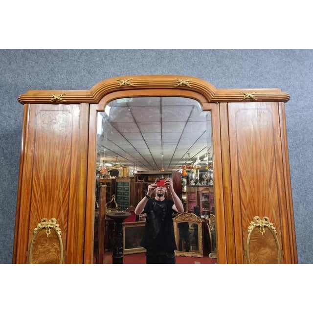 Louis XVI Marquetry Bookcase, 1870s For Sale - Image 4 of 6