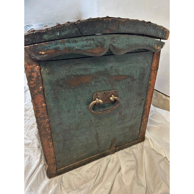 Rustic 1796 Antique Scandinavian Dowry Trunk For Sale - Image 3 of 10