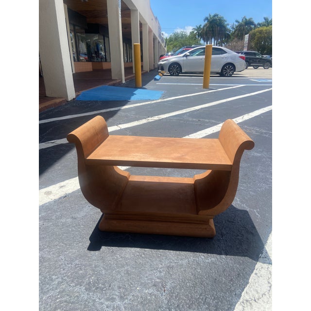 Wood Vintage Mid-Century Modern Wooden Dressing Table or Vanity With Stool For Sale - Image 7 of 9