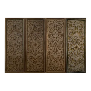 Set of Four Framed 19th Century French Cartouche Wall Hangings