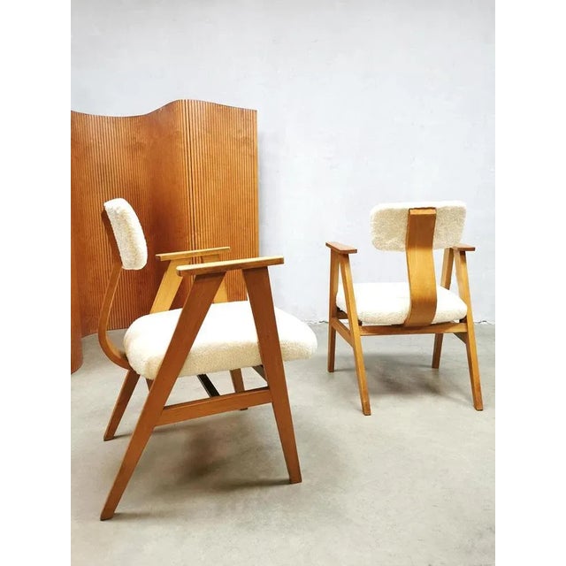 Impressed from these two beautiful vintage lounge chairs in pastoe style! from the netherlands. Period: 1950s. Material:...