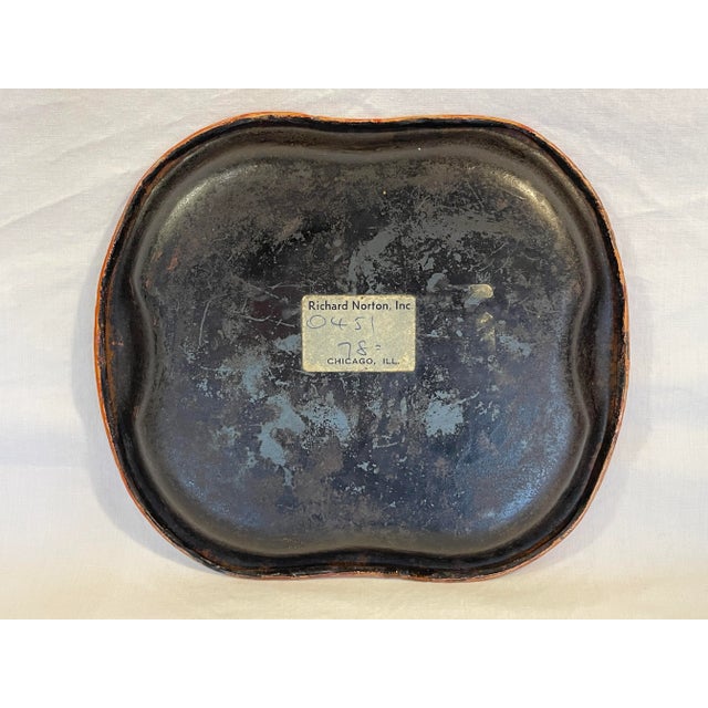 Mid 19th Century French Faux Flame Mahogany Tole Box and Undertray For Sale - Image 4 of 4