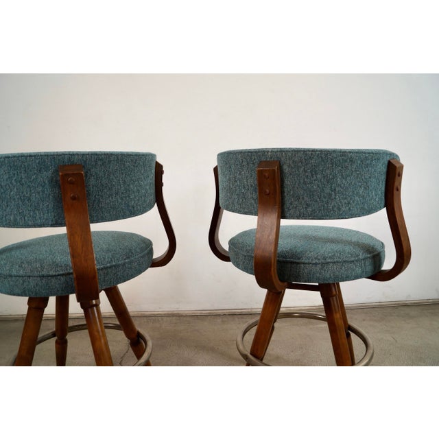 Wood 1960’s Mid-Century Modern Bentwood Counter Stools - A Pair For Sale - Image 7 of 12