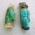 Pair of Antique Chinese Mudman Statues Figures Very Minor wear Man with hat is 4" high The second man is 3 1/8"