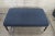 Vintage Parsons Style Minimalist Modern Cocktail Table Blue Ottoman Foot Stool Footrest 61" For Sale - Image 12 of 12