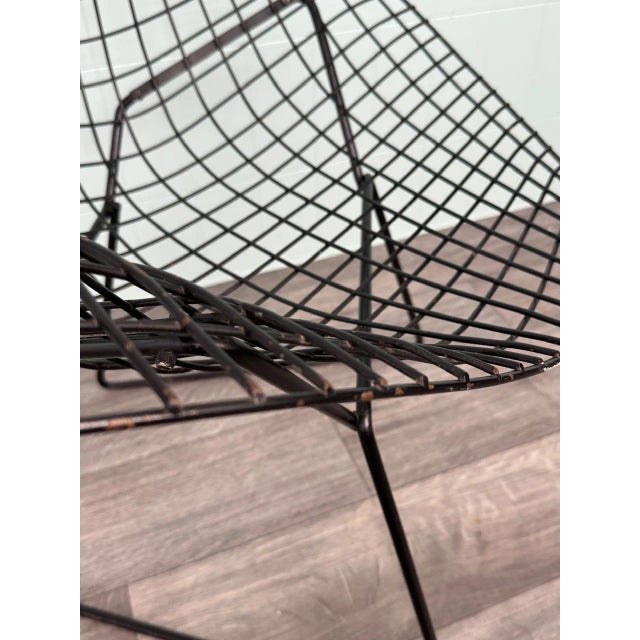 Black Metal Armchair in the style of Harry Bertoia for Knoll Inc. / Knoll International, 1970s For Sale - Image 14 of 18