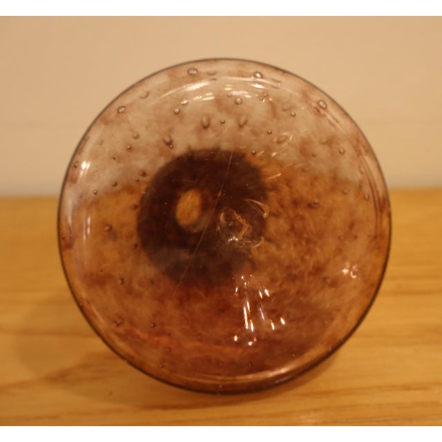 Murano Glass Bottle with Amethyst Bubbles, 1950s For Sale - Image 12 of 15