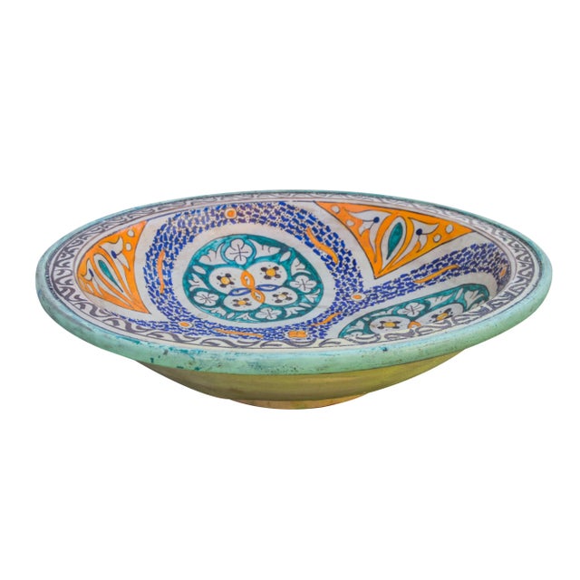 Moroccan Afro-Moresque Ceramic Wall Plate For Sale - Image 3 of 8