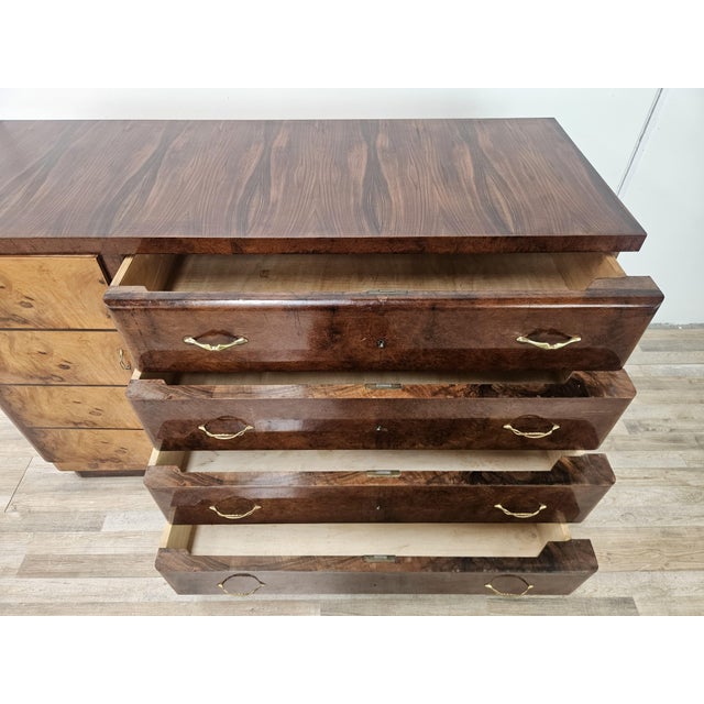 Art Deco Sideboard in Walnut and Blond Walnut, 1940 For Sale - Image 14 of 18