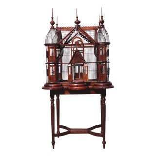 Antique Wooden Aviary, 1900s For Sale