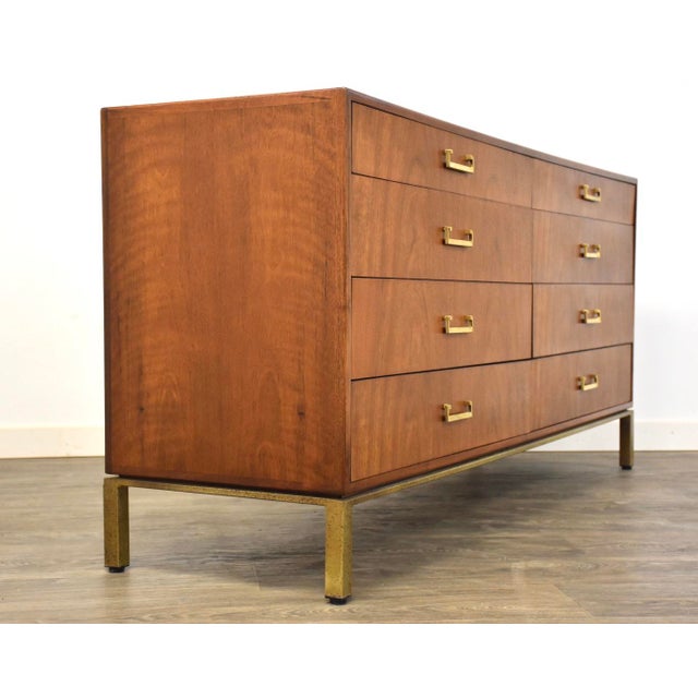 Walnut and Brass Mid Century Dresser Chairish