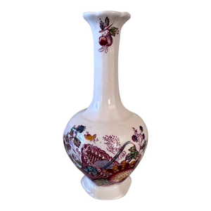 Vintage Mason’s Ironstone England Fruit Basket Design Bud Vase