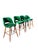 This stunning set of four modern barstools combines rich materials with sleek design for a striking statement. Each stool...