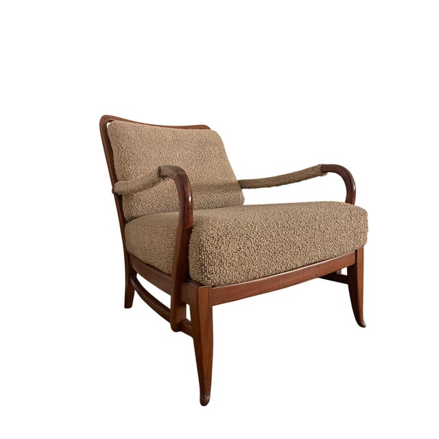 1940s Large Scandinavian Lounge Chair, Sweden, 1940s For Sale - Image 5 of 5