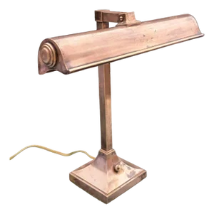1910 I. P. Frink Industrial Design Copper Tone Metal Desk Lamp