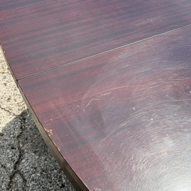 Baker Barbara Barry Art Deco Style Oval 2 Leaf Extension Mahogany Dining Table For Sale - Image 13 of 18