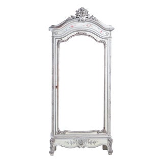 French Painted Walnut Single-Door Armoire, C. 1880 For Sale